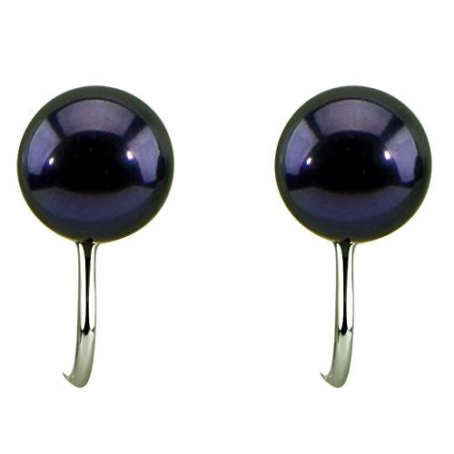 9β10mm Black Freshwater Cultured Pearl Clip-On Earrings