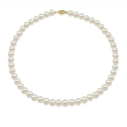 14K Gold 8–9mm White Freshwater Pearl Necklace, 18"