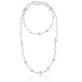 Multi Color Baroque Freshwater Cultured Pearl Endless Necklace (6-13 mm) 50" and Bracelet 7.5" Sets