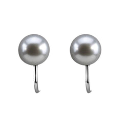 8β9mm Grey Freshwater Pearl Clip-On Earrings