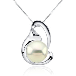 12β13mm White Freshwater Pearl Sterling Silver Pendant