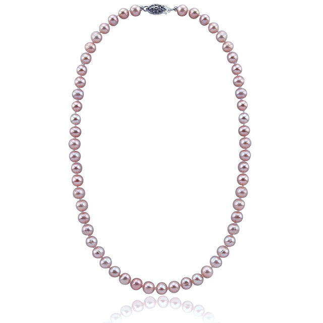 Lavender Freshwater Pearl Necklace, 18"