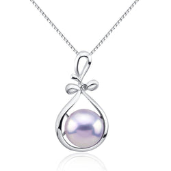 12β13mm Light Lavender Freshwater Pearl Pendant, Sterling Silver