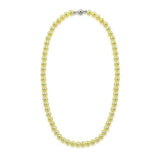 14k White Gold 6.0-6.5mm Golden Akoya Cultured Pearl High Luster Necklace 18",AAA Quality.