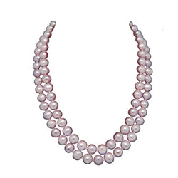 2-Row 9β10mm Lavender Freshwater Cultured Pearl Necklace, 17" and 18.5"