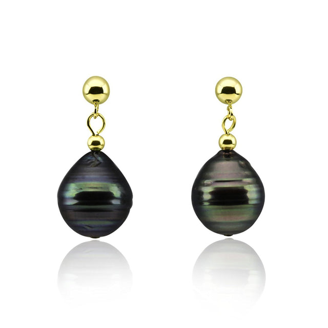11β12mm Baroque Tahitian Cultured Pearl Earrings