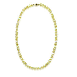 14K Gold 7β7.5mm Golden Akoya Pearl Necklace, 18"