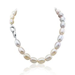 11β14mm Multi-Color Rice Freshwater Pearl Necklace, 18"
