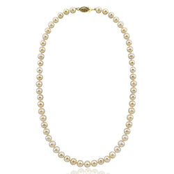 6.5β7mm Pink Freshwater Cultured Pearl Necklace, 20", with Base Metal Clasp