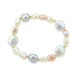 Multi Color Baroque Freshwater Cultured Pearl Endless Necklace (6-13 mm) 50" and Bracelet 7.5" Sets