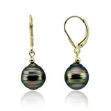 10-11mm High Luster Baroque Tahiti Cultured Pearl Lever-back Earrings-02