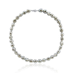 10β11mm Grey Baroque Freshwater Cultured Pearl Necklace, 20"