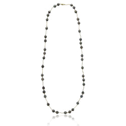14K Gold Tahitian Pearl Necklace, 40"
