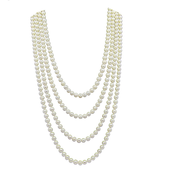 6.5-7.5 mm Freshwater Cultured Pearl Endless Necklace 100"