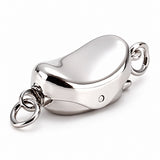 Sterling silver bean-shaped clasp for the Tahitian pearl necklace