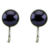 9-10mm handpicked Ultra-Luster Black Freshwater Cultured Pearl Clip On Earrings