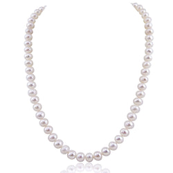 White Freshwater Cultured a Quality Pearl Necklace (6.5-7.0mm), 18