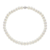 14k White Gold 10.5-11.5 mm Freshwater Cultured Pearl High Luster Necklace 18", AAA Quality.