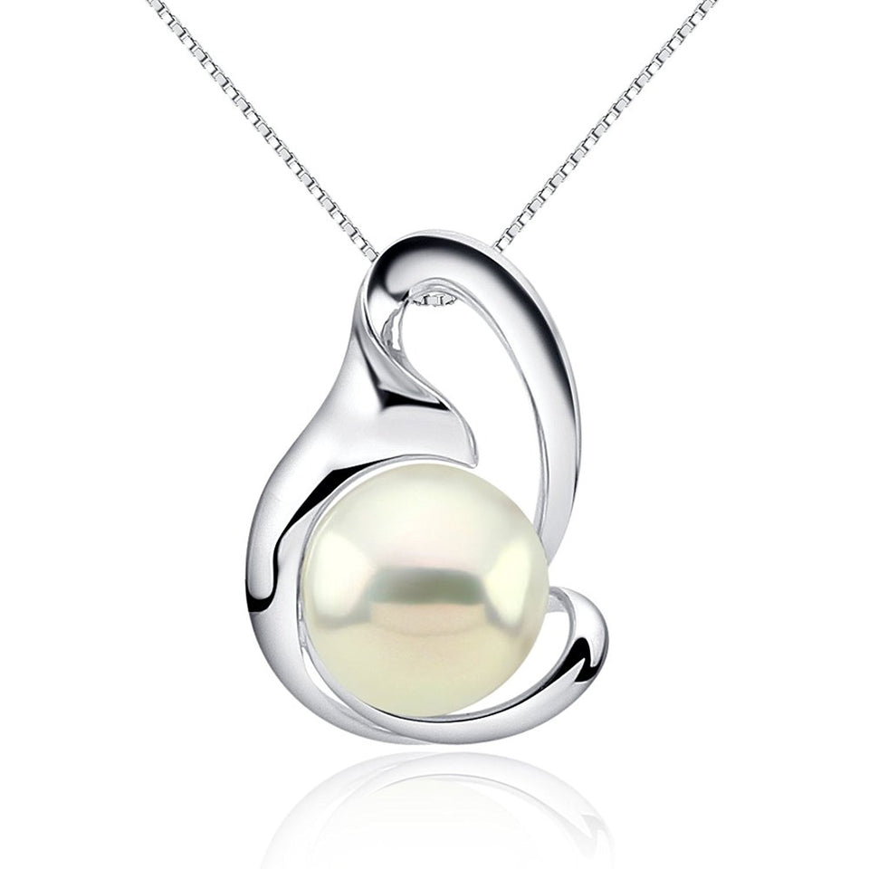 12–13mm White Freshwater Pearl Sterling Silver Pendant