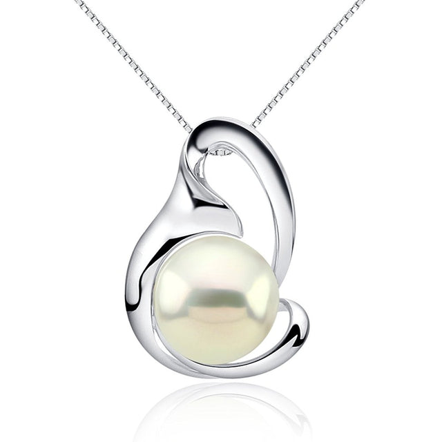 12–13mm White Freshwater Pearl Sterling Silver Pendant
