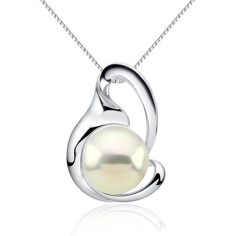 Fascinating Color 12-13mm White Freshwater Cultured Pearl Pendant-Sterling Silver