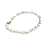 Multi-Color Rice Freshwater Cultured Pearl Necklace 11-14mm, 18 Inch