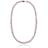 Lavender Hand-pick Freshwater Cultured Pearl High Luster Pearl Necklace (8-9mm) 18" base-metal-clasp