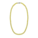 14k White Gold 6.0-6.5mm Golden Akoya Cultured Pearl High Luster Necklace 20", AAA Quality.
