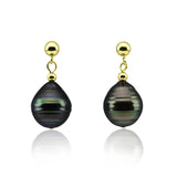 11-12mm High Luster Baroque Tahiti Cultured Pearl Earrings