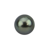 Single earring -14K White Gold 8.0-9.0mm Tahitian Cultured Pearl Single Stud Earring - AAA Quality