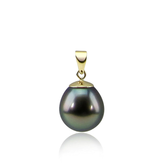 14K Yellow Gold 10–11mm Tahitian Cultured Pearl Pendant