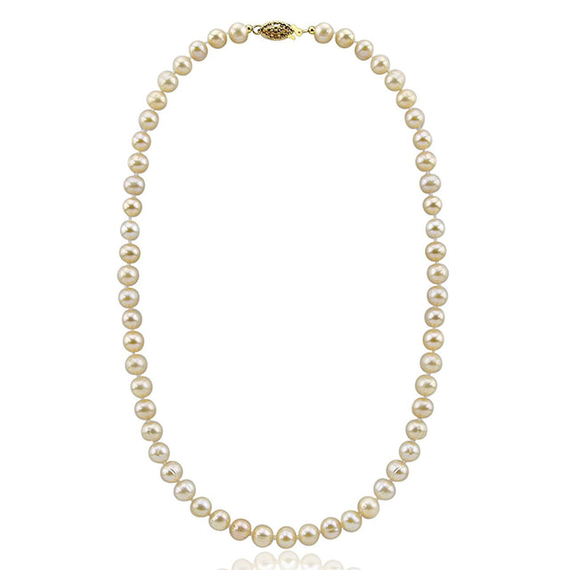 6.5–7mm Pink Freshwater Pearl Necklace, 18"