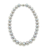 14K White Gold 11-14mm Grey Freshwater Cultured Pearl Necklace 20 Inches
