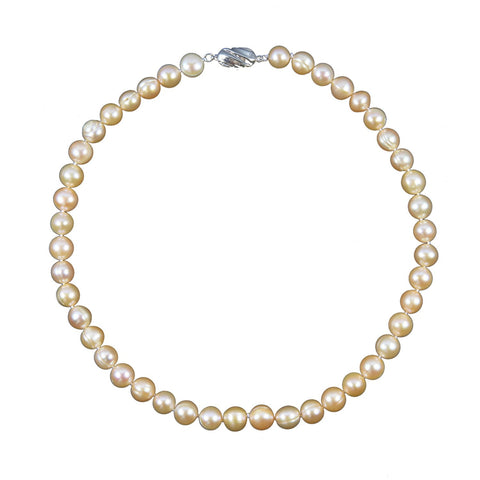 Pink Freshwater Cultured Pearl Circlé Necklace (8.5-9.5mm), 17.5 Inch Princess Length