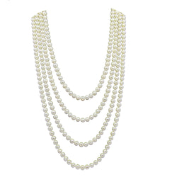 6.5-7.5 mm Freshwater Cultured Pearl Endless Necklace 100"
