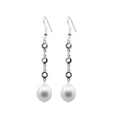 Unique Station Freshwater Cultured Pearl earring, White, 10-11MM