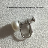 9-10mm Handpicked Ultra-Luster White Freshwater Cultured Pearl Clip On (base) Earrings