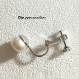 9-10mm Handpicked Ultra-Luster White Freshwater Cultured Pearl Clip On (base) Earrings